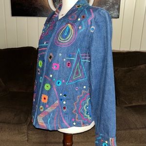 Designs Options • By Gordon• Small • Denim • Beaded • Embroidery • Jacket • New